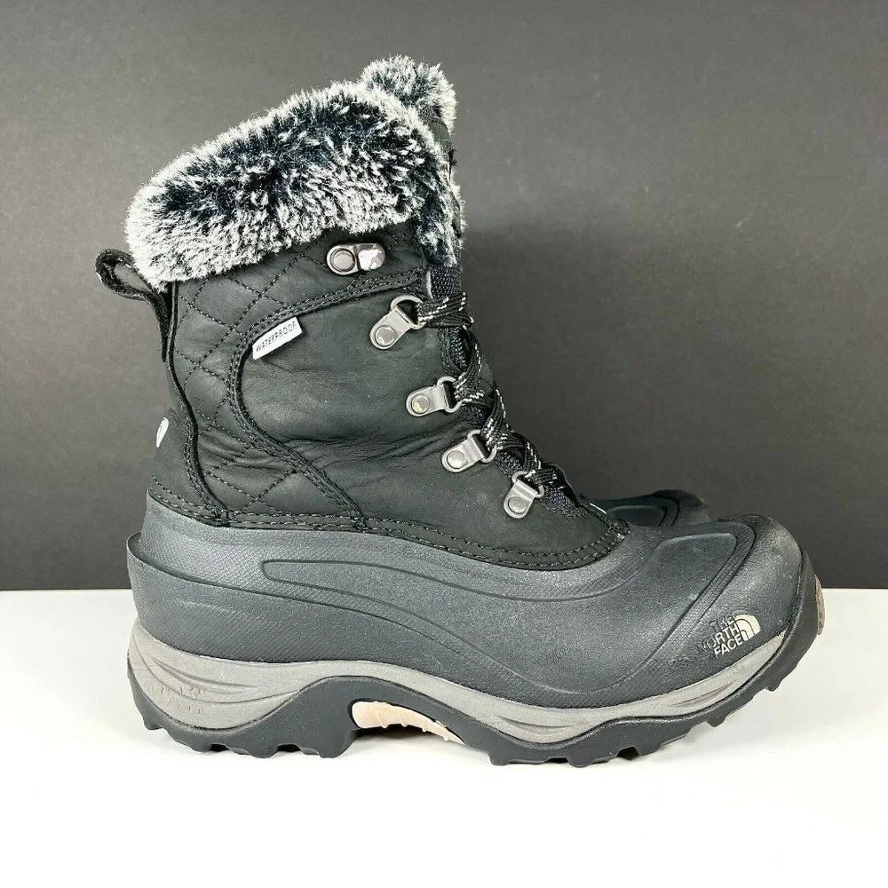 The North Face Insulated Snow Boots Women’s Size 6.5 Black Waterproof
